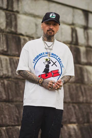 MAYO メイヨー FORGET ME NOT MAYO Embroidery short Sleeve Tee 