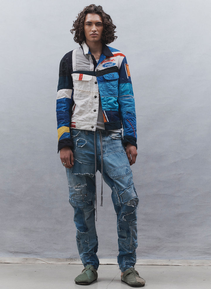 【売り切りセール】 GREG LAUREN デニムカラーネルシャツ 売り切りセール】 GREG LAUREN デニムカラーネルシャツ